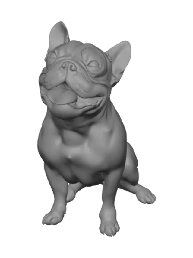 3D model for Smiling French Bulldog