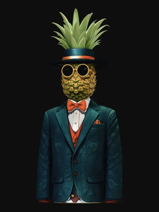 3D model for Dapper Pineapple in Paradise