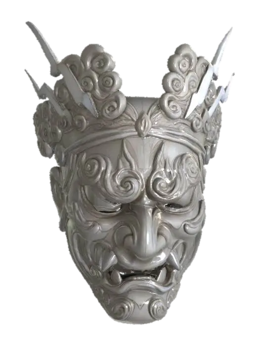 Susanoo Mask - Theater 3D model, vytvořený pomocí AI