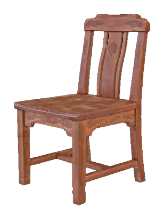 Rustic Elegance Chair - Comfort 3D model, vytvořený pomocí AI