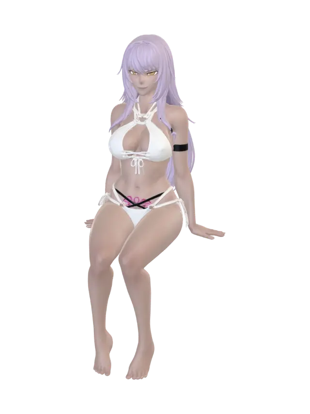 3D model for Lilac-Haired Bikini Pose