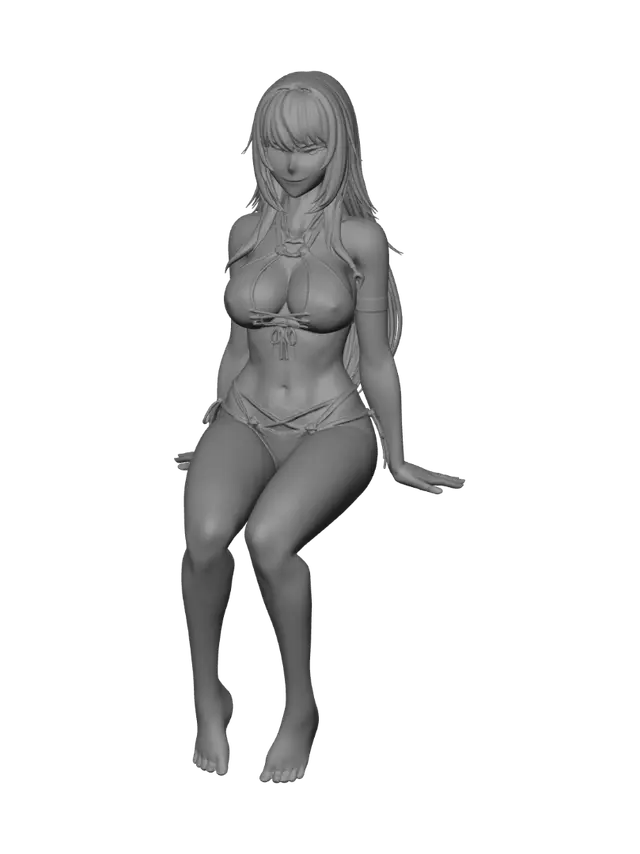 3D model for Lilac-Haired Bikini Pose