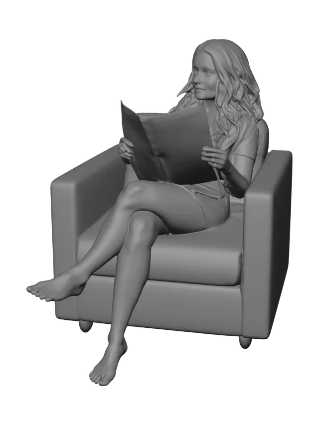 3D model for Evening Reader by the Window