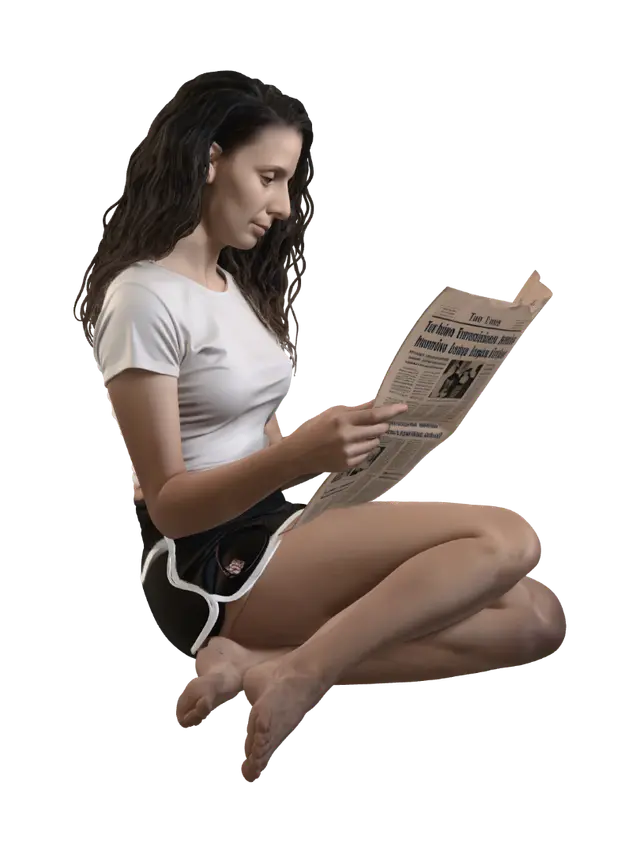 3D model for Silent Newspaper Moment
