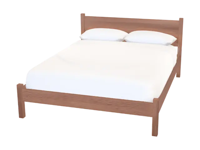 3D model for Minimalist Wooden Platform Bed