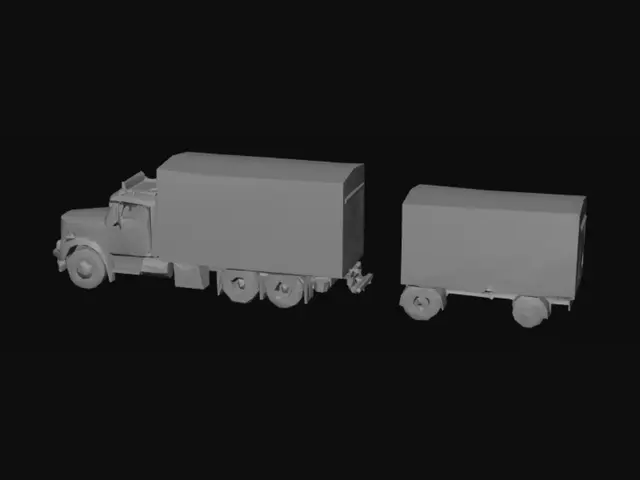 3D model for Vintage Scania-Vabis Blue Hauler