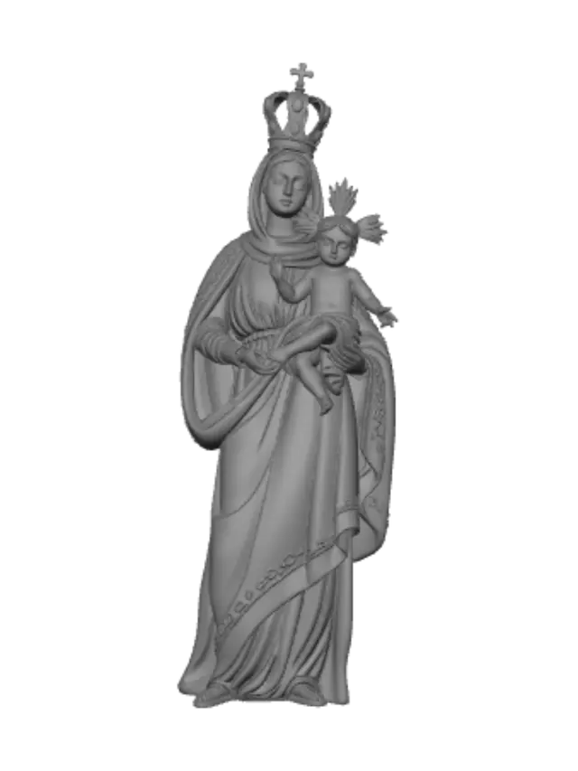 3D model for Madonna and Child with Crown