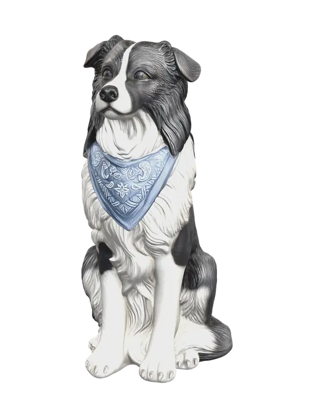 Low-Poly Border Collie - Rodent 3D model, vytvořený pomocí AI