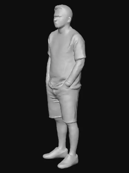 3D model for Soccer Player in Maroon Striped Jersey