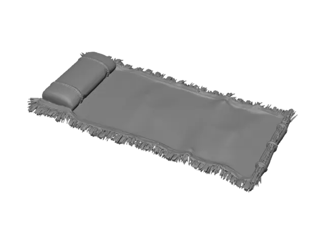 3D model for Natural Jute Runner Rug with Fringe