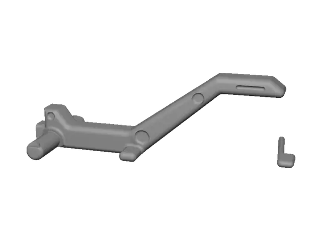 3D model for White LEGO Technic Arm Lever
