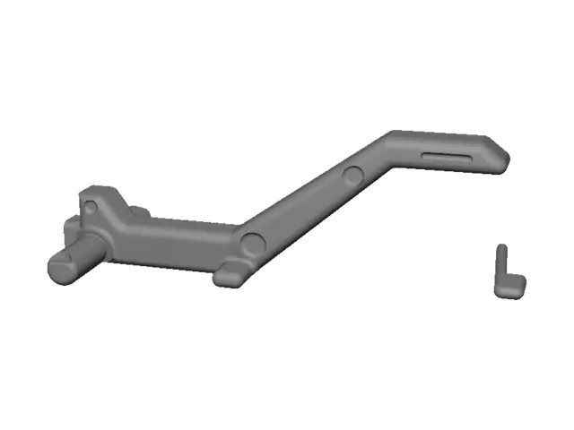 3D model for White LEGO Technic Arm Lever