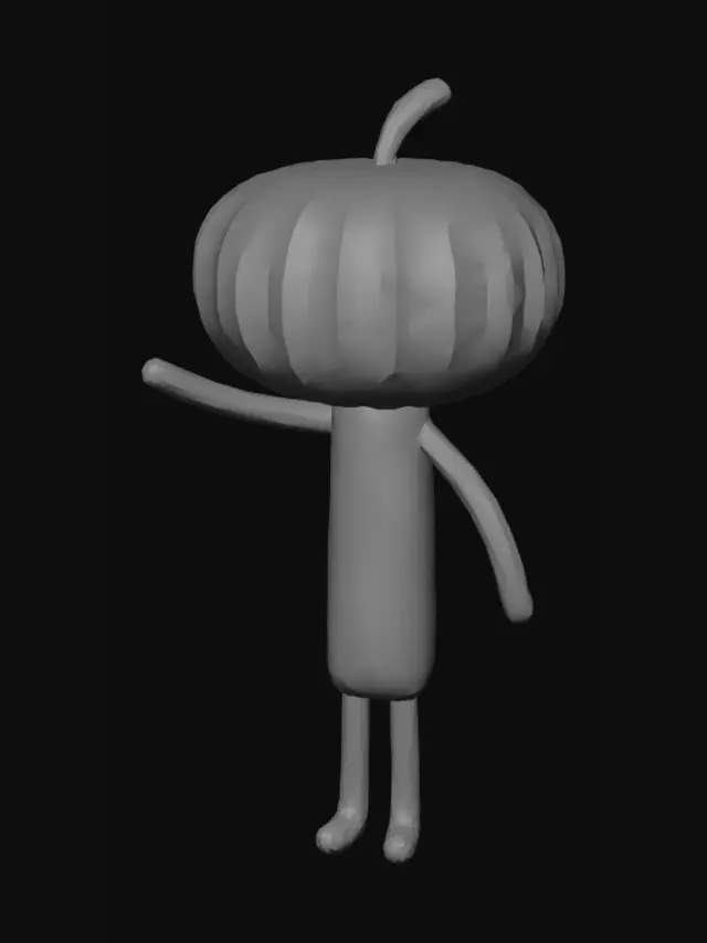 3D model for Wooden Pumpkin Doll