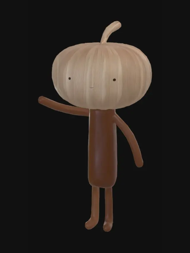 3D model for Wooden Pumpkin Doll
