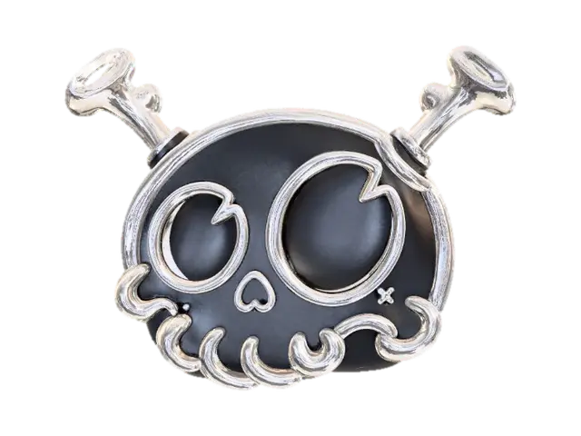 Skull and Bones Playful Emblem - Keychains 3D-model, gegenereerd door AI