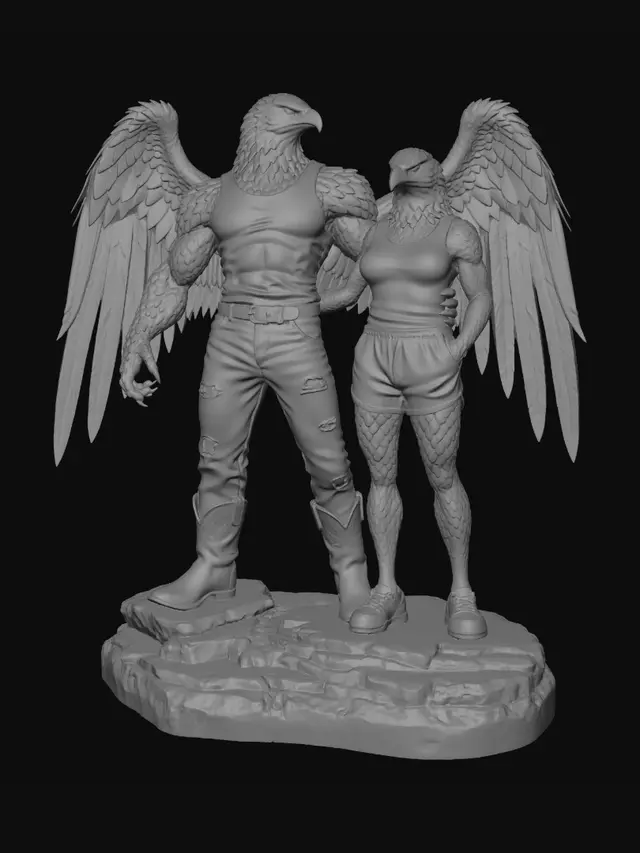 3D model for Patriotic Pair