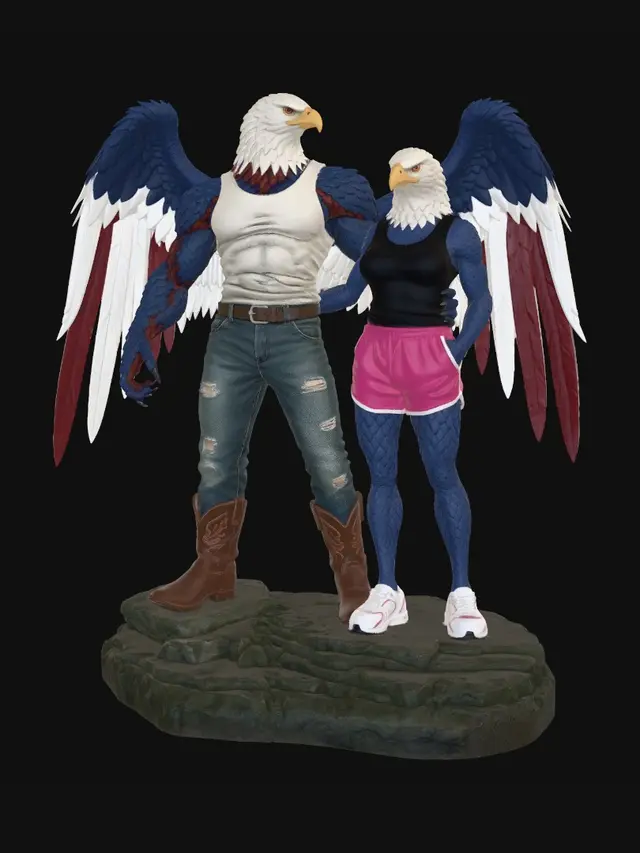3D model for Patriotic Pair