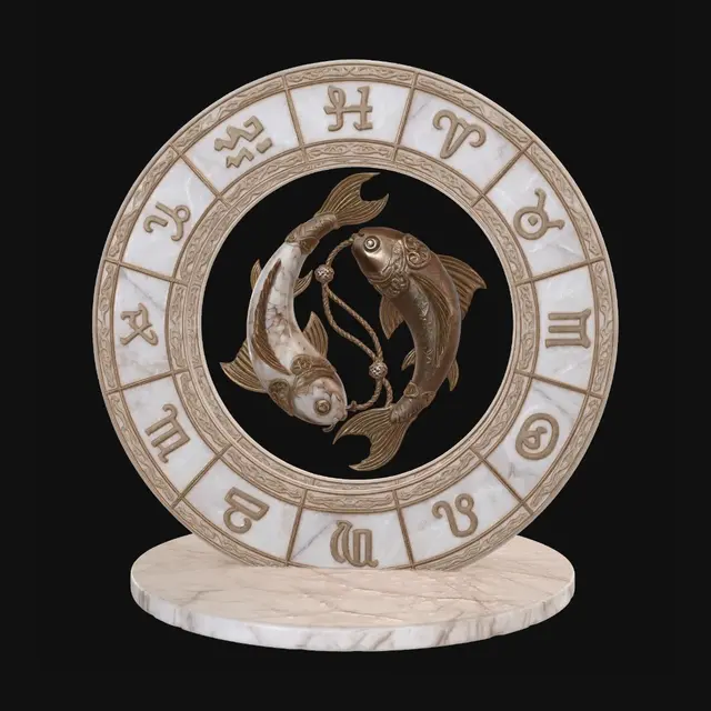 3D model for Koi Zodiac Circle