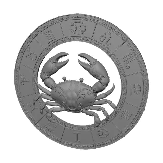 3D model for Golden Crab in the Zodiac Wheel