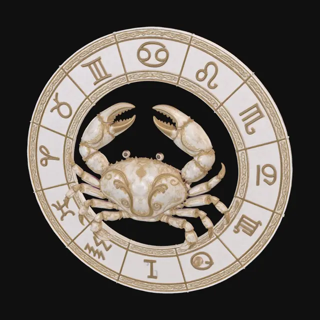 3D model for Golden Crab in the Zodiac Wheel