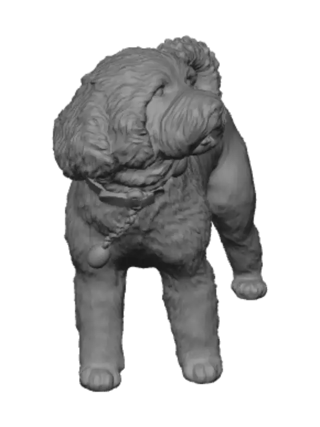 3D model for Two Dogs on a Sunny Path