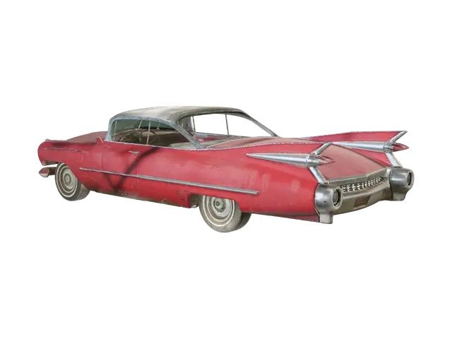 3D model for Crimson Fin Cadillac