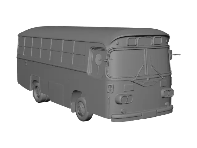 3D model for Abandoned Rusty Bus in the Forest
