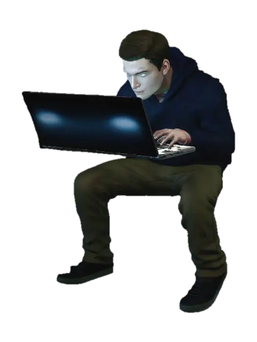 Modelong 3D na Hovering Shrimp Coder - Laptop, ginawa ng AI
