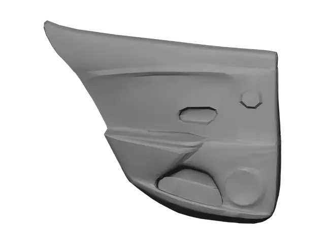 3D model for Grey Car Door Panel with Speaker