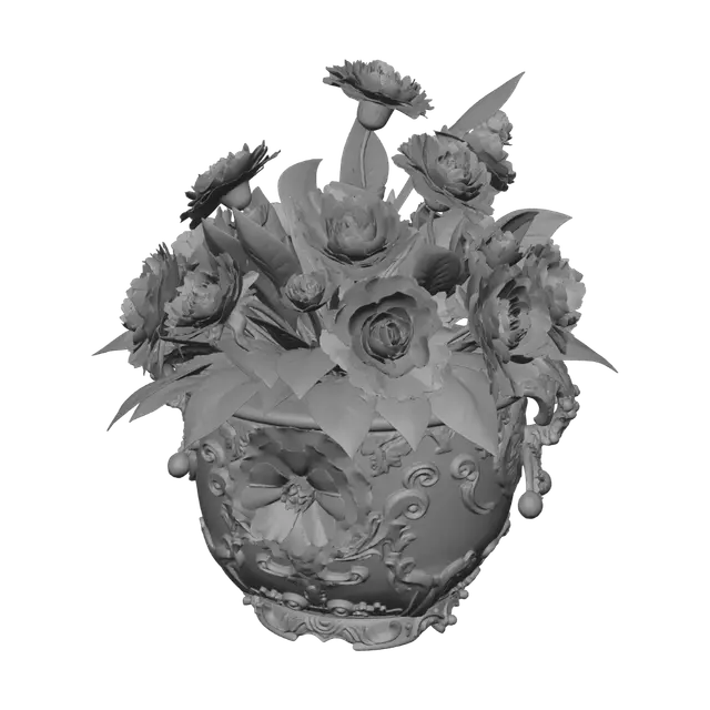 3D model for Baroque carnation flower pot