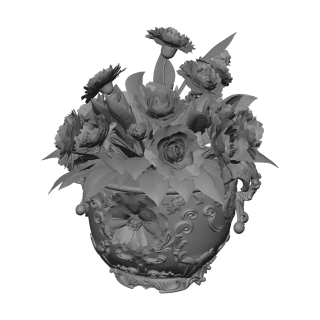 3D model for Baroque carnation flower pot