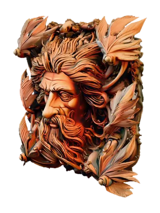 greenman 21 3D model, vytvořený pomocí AI