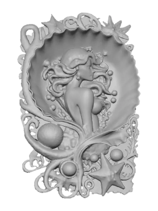 3D model for mermaid  shell