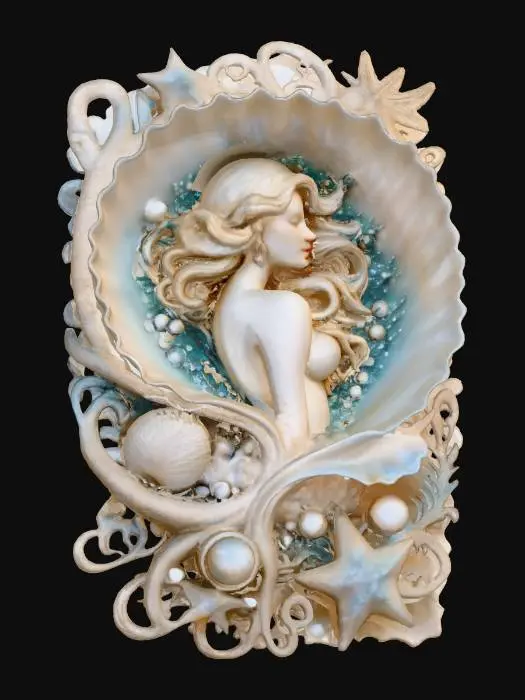 3D model for mermaid  shell