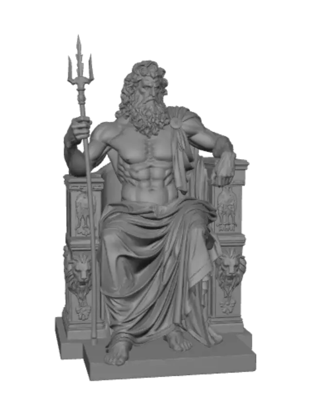 3D model for Poseidon on the Throne
