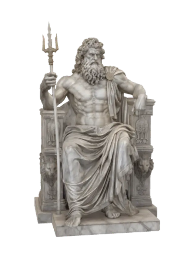 3D model for Poseidon on the Throne