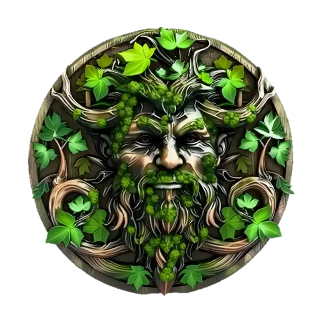Green Man Sculpture - Greenman 3D model, vytvořený pomocí AI