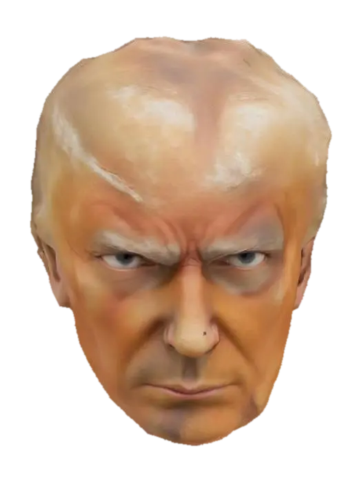 Trump Mugshot 3D model, vytvořený pomocí AI