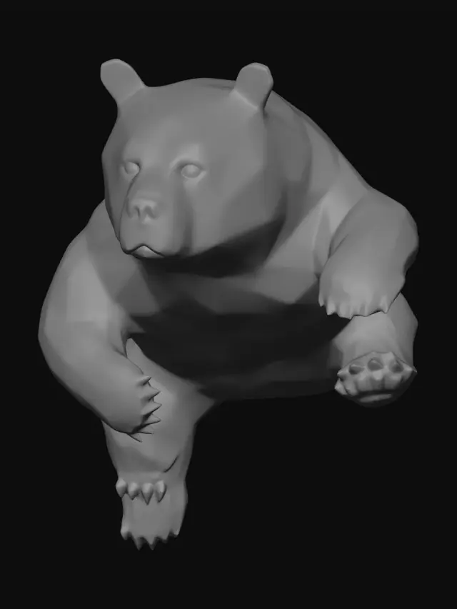 3D model for Geometric Panda on a City Wall