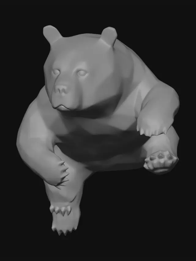 3D model for Geometric Panda on a City Wall