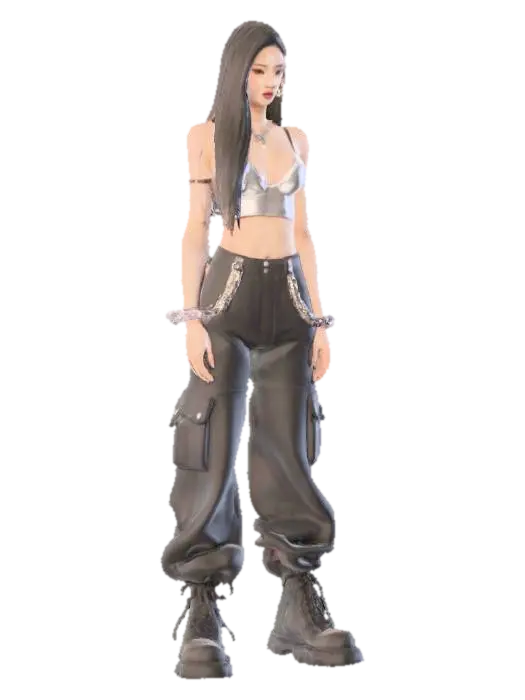 Hyper-realistic 8K masterpiece, full body 3D model of a beautiful female K-pop idol.… - Kpop 3D model, vytvořený pomocí AI