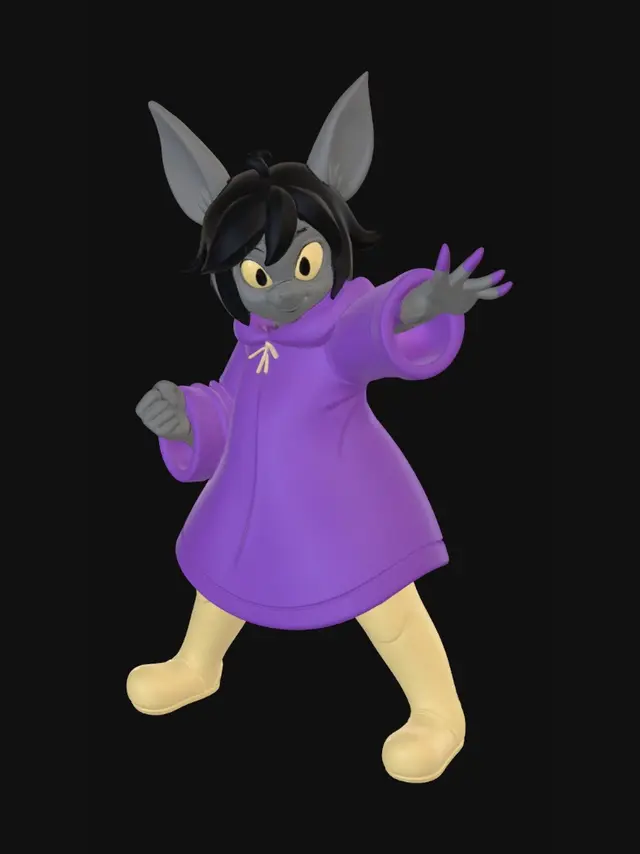 3D model for Purple Hoodie Hero