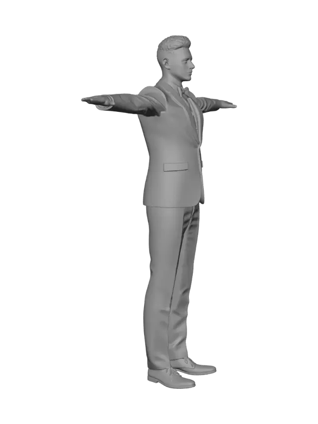 3D model for Arms Outstretched in a Tuxedo