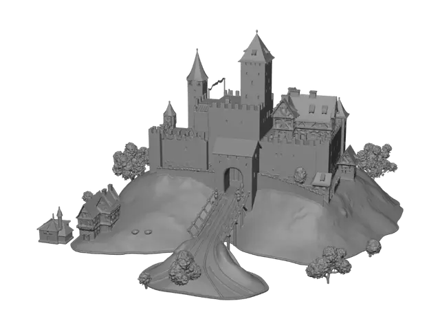 3D model for Castle Gate on the Hill