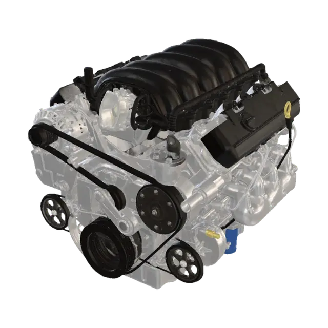 3D model for Close-Up of a Modern Automotive Engine