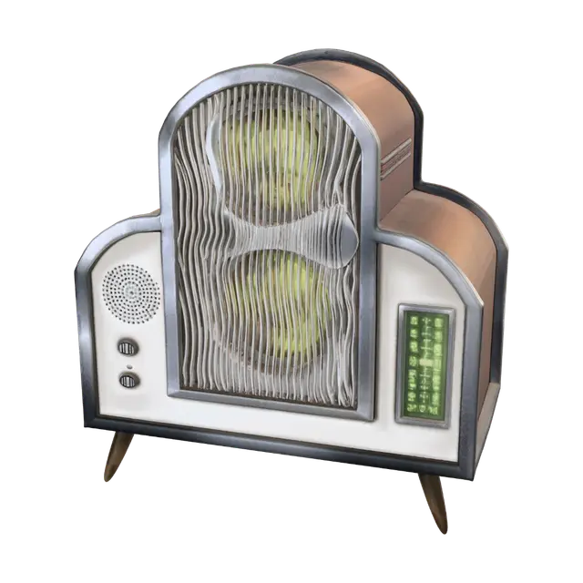 Vintage radio - Dials 3D model, vytvořený pomocí AI