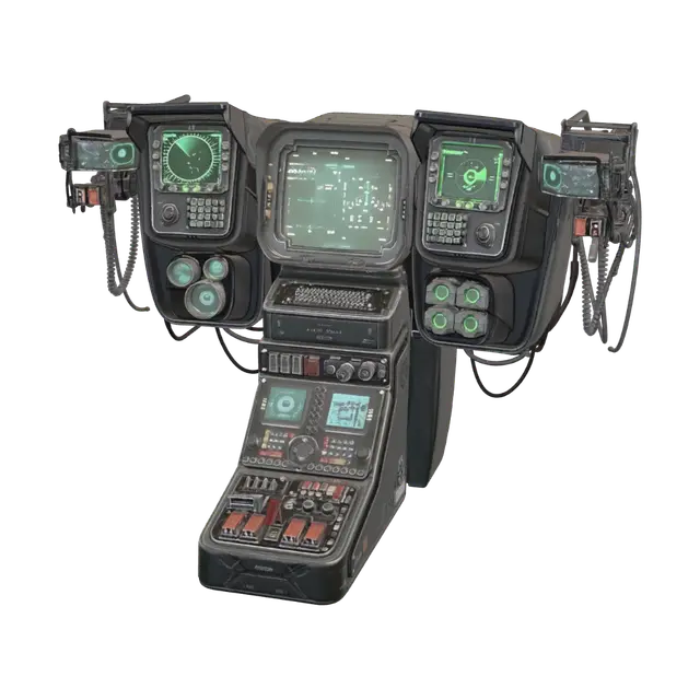 Nebula Command Console 3D model, vytvořený pomocí AI