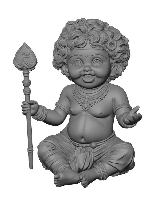 3D model for Baby Krishna with Staff