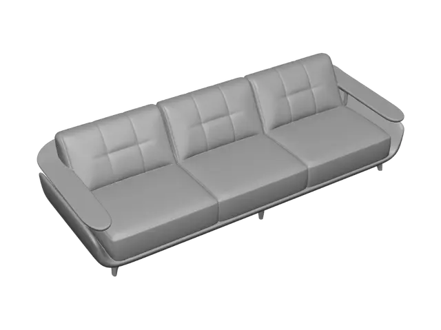 3D model for Emerald Walnut Lounge