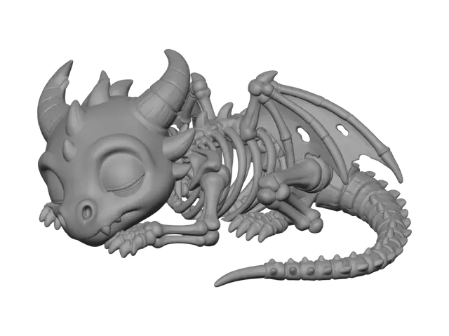 3D model for Slumbering Dragon Skeleton